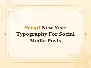 Festive Script New Year Typography for Social Media Posts and Handwritten Holiday Font Designs